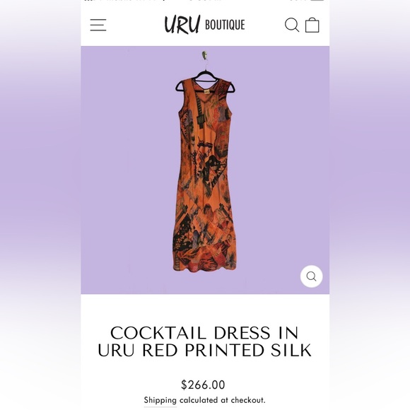 URU Stunning Silk Sleeveless Cocktail Dress Asymmetrical Tier URU Small/Medium - Picture 10 of 16